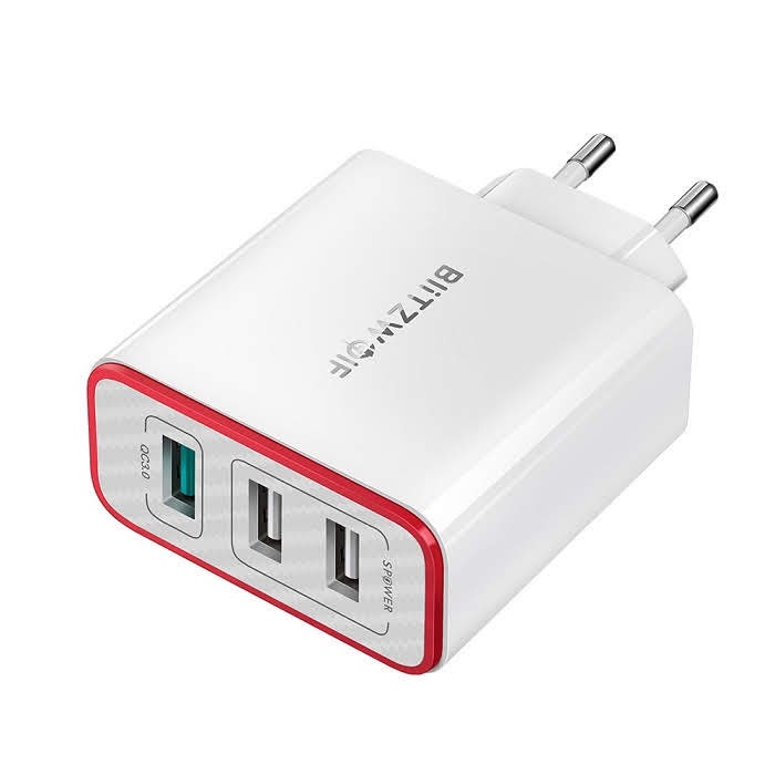 

Зарядное устройство BlitzWolf BW-PL2 3 USB порта 30 W QC3.0 White (JBW-PL2White)