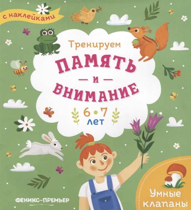 

Тренируем память и внимание. 6-7 года. Книжка с наклейками