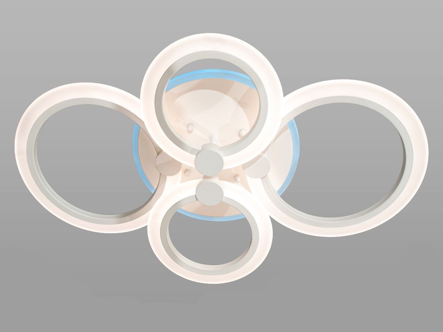 

Потолочная LED-люстра AlexMosh с диммером и RGB подсветкой 65W цвет белый (745648)