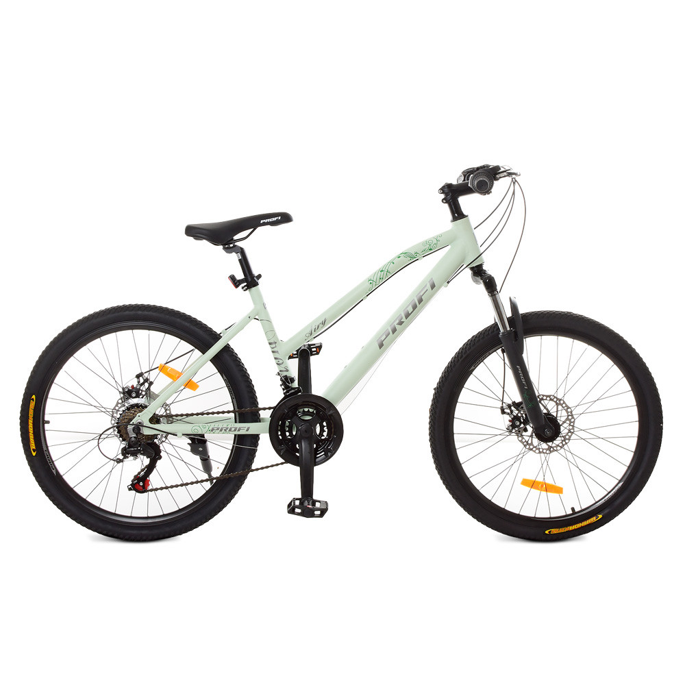 

Спортивный велосипед для подростка и взрослого горный Profi G24AIRY A24.1 колеса 24 дюйма, алюминиевая рама SHIMANO 21SP