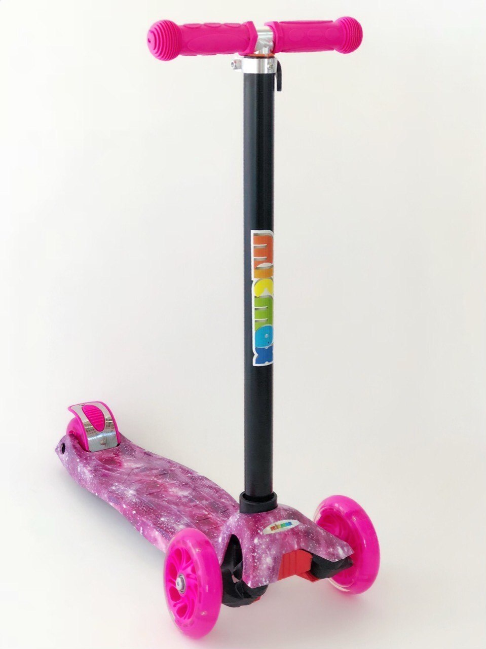 

Самокат детский Scooter Pro с подсветкой колес 030 Розовый с Черный