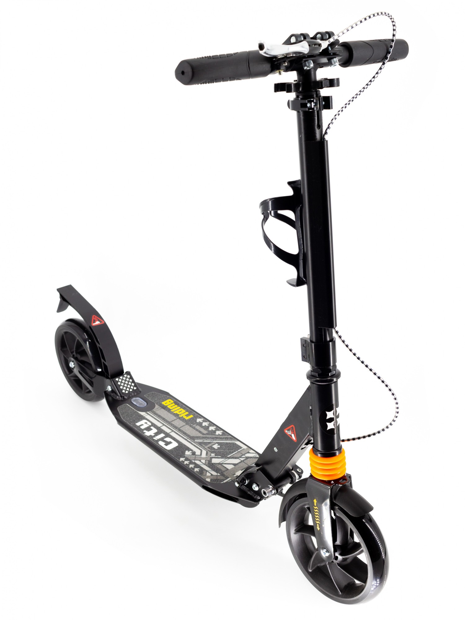 

Самокат Scooter 683 Kids City Ручной тормоз с клипсой и подстаканником Черный