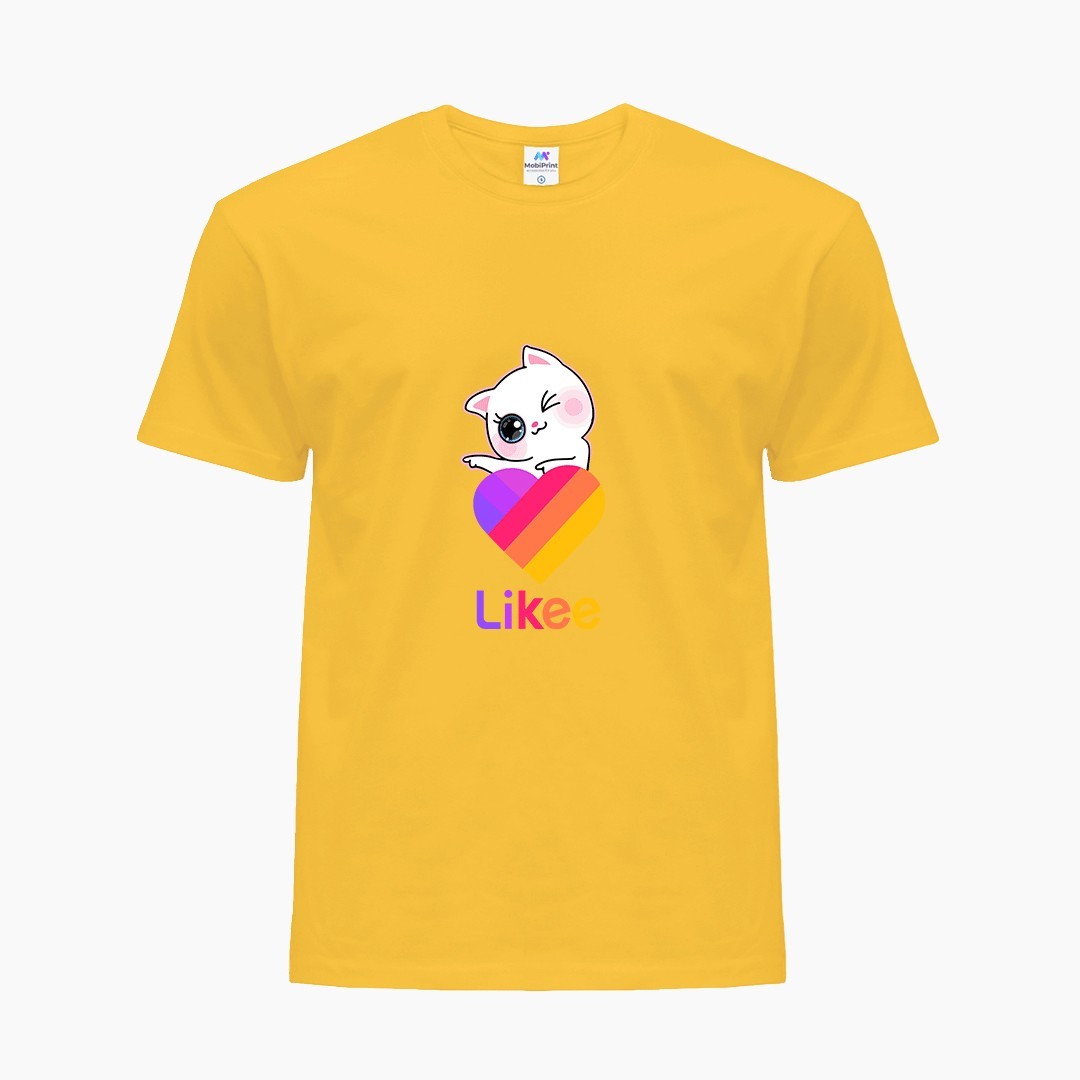

Детская футболка Лайк Кот (Likee Cat) (25186-1595) 104-110 см Хлопок Желтый