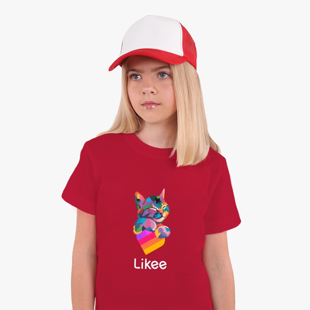

Детская футболка Лайк Кот (Likee Cat) (25186-1040) 122-128 см Хлопок Розовый