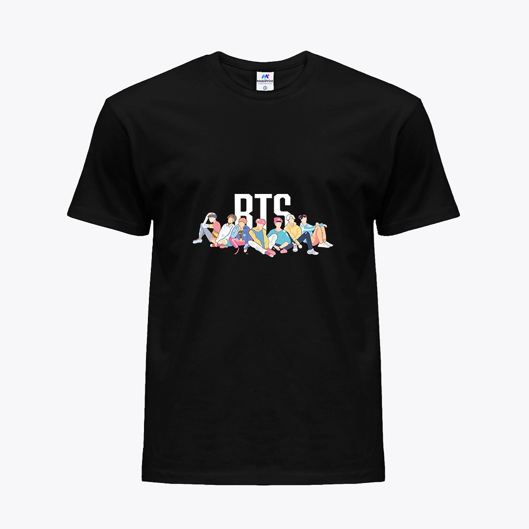 

Детская футболка БТС (BTS) (25186-1061) 134-140 см Хлопок Черный
