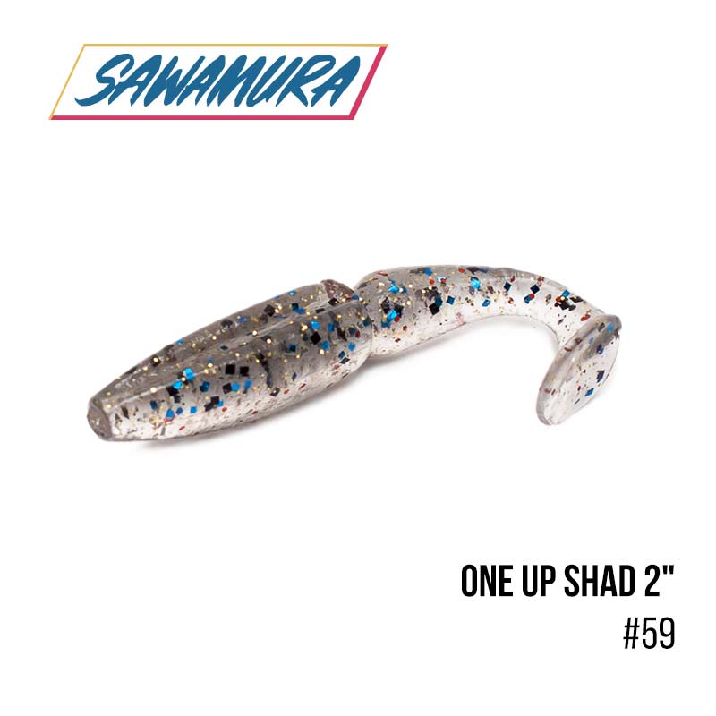 

Виброхвост Sawamura One'Up Shad 2'' (9шт.) (059)