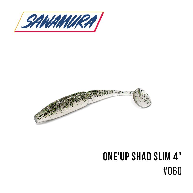 

Виброхвост Sawamura One'Up Shad Slim 4'' (6 шт.) (060)