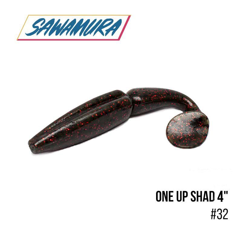 

Виброхвост Sawamura One'Up Shad 4'' (6 шт.) (032)