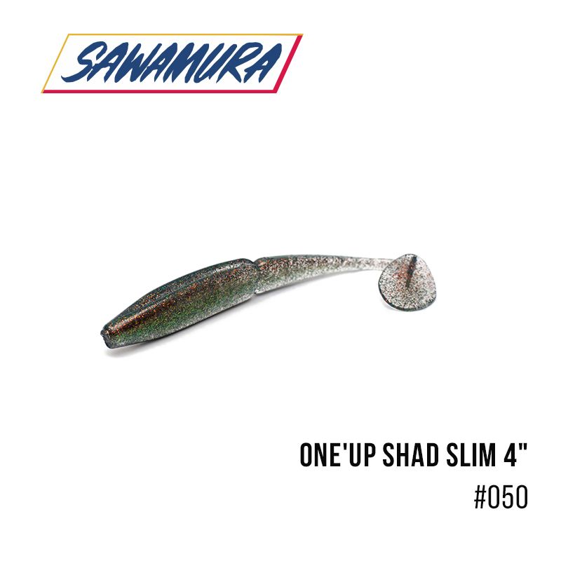 

Виброхвост Sawamura One'Up Shad Slim 4'' (6 шт.) (050)