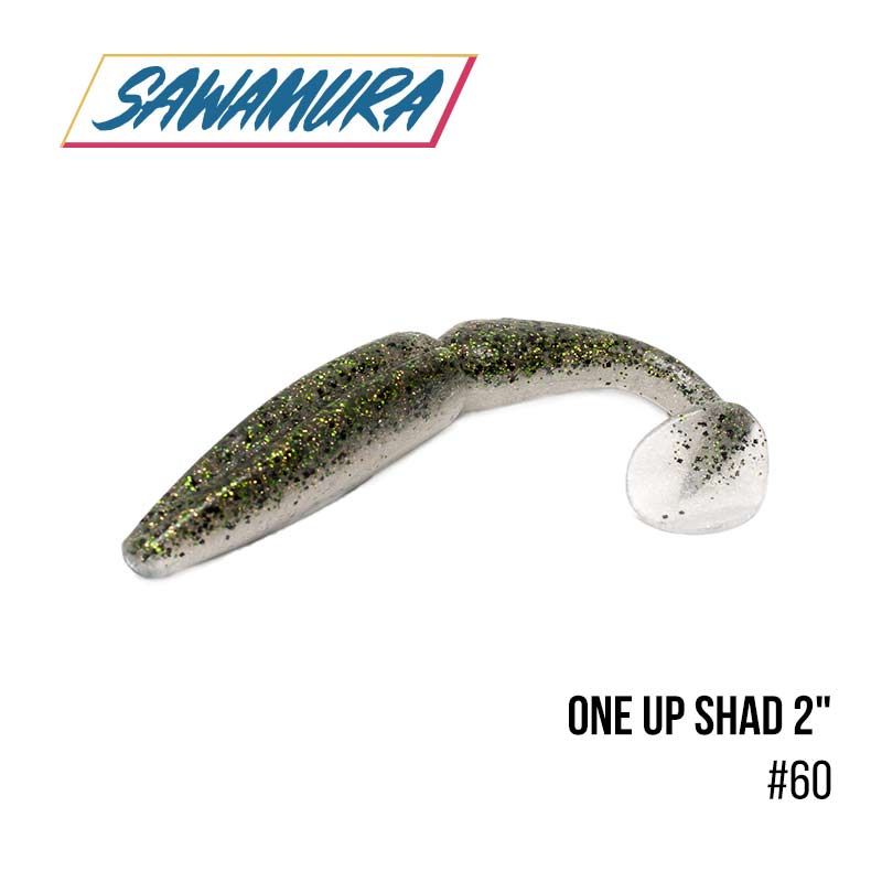 

Виброхвост Sawamura One'Up Shad 2'' (10шт.) (60)