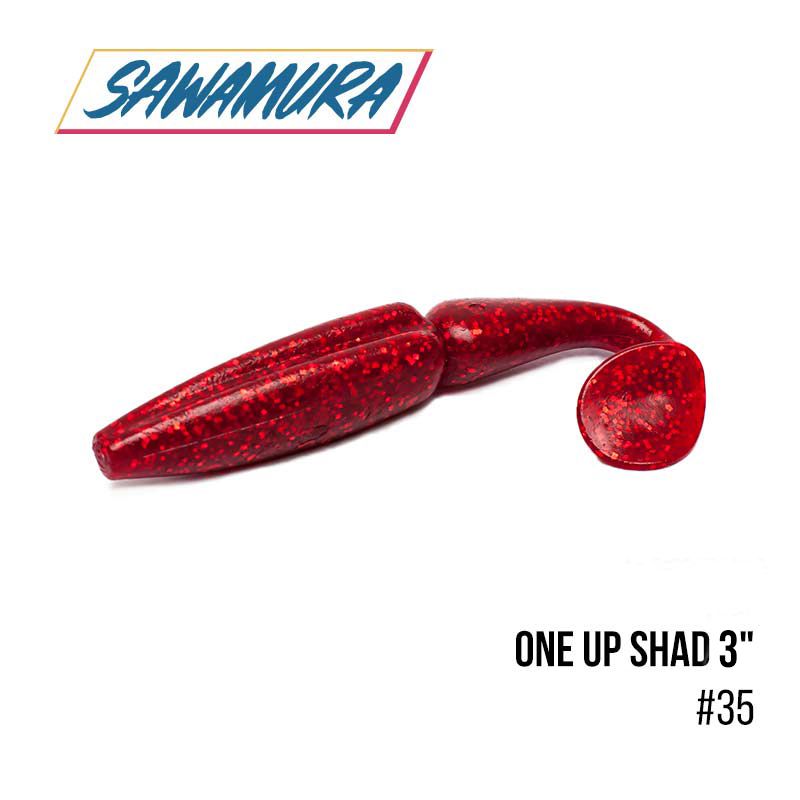 

Виброхвост Sawamura One'Up Shad 3'' (7шт.) (035)