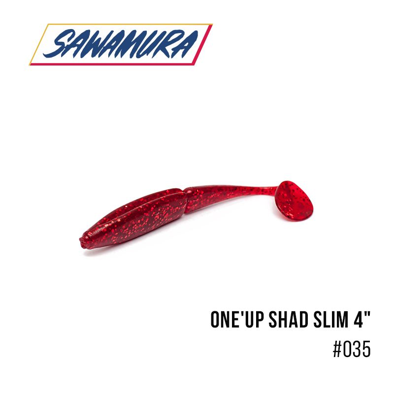

Виброхвост Sawamura One'Up Shad Slim 4'' (6 шт.) (035)