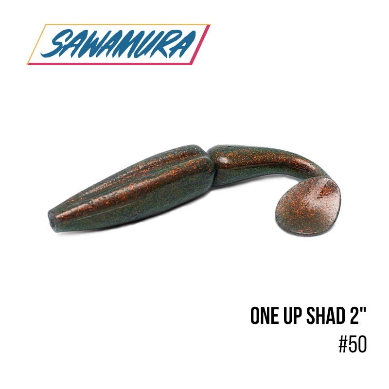 

Виброхвост Sawamura One'Up Shad 2'' (10шт.) (50)