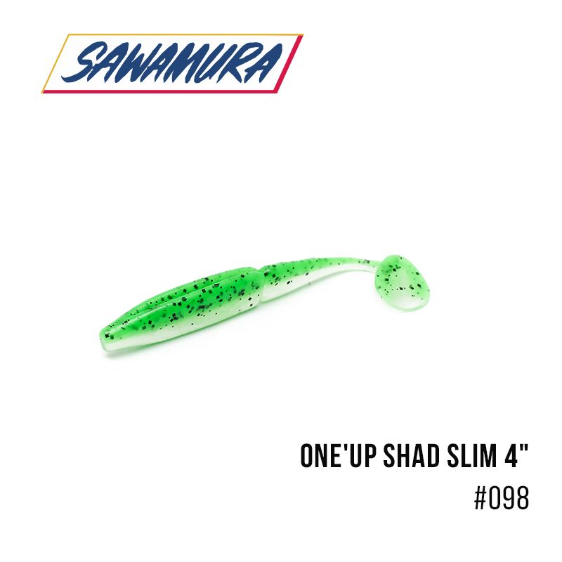 

Виброхвост Sawamura One'Up Shad Slim 4'' (6 шт.) (098)