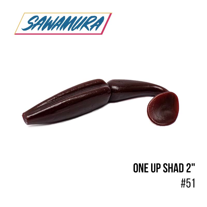

Виброхвост Sawamura One'Up Shad 2'' (10шт.) (51)