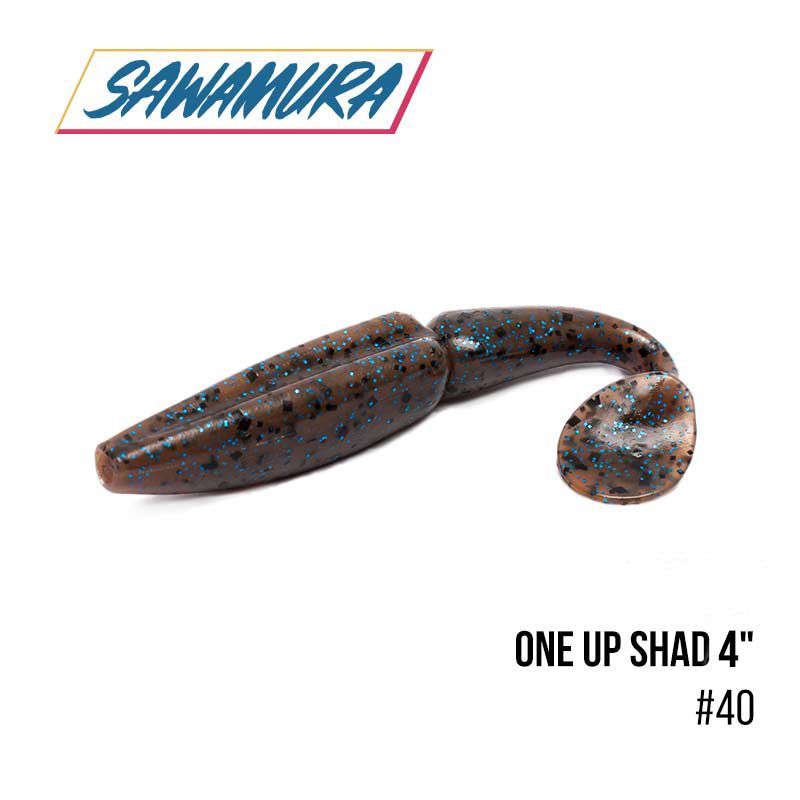 

Виброхвост Sawamura One'Up Shad 4'' (6 шт.) (040)