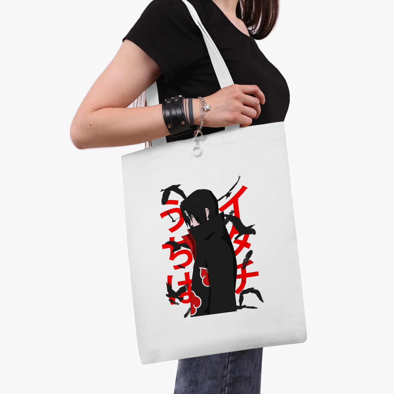 

Эко сумка шоппер Itachi Uchiha (9227-2817) 41x35 см Белый