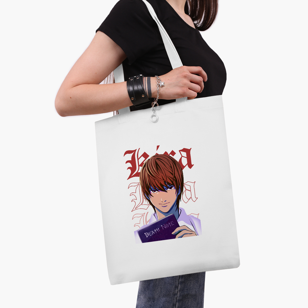 

Эко сумка шоппер Death Note Kira (9227-2823) 41x35 см Белый