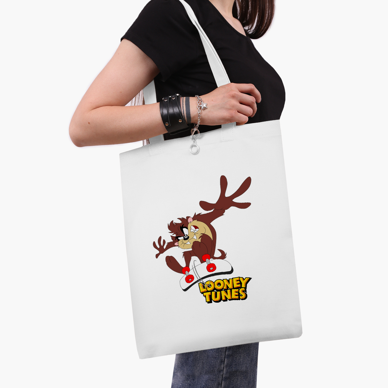 

Эко сумка шоппер Луни Тюнз Таз (Looney Tunes Taz) (9227-2876) 41x35 см Белый