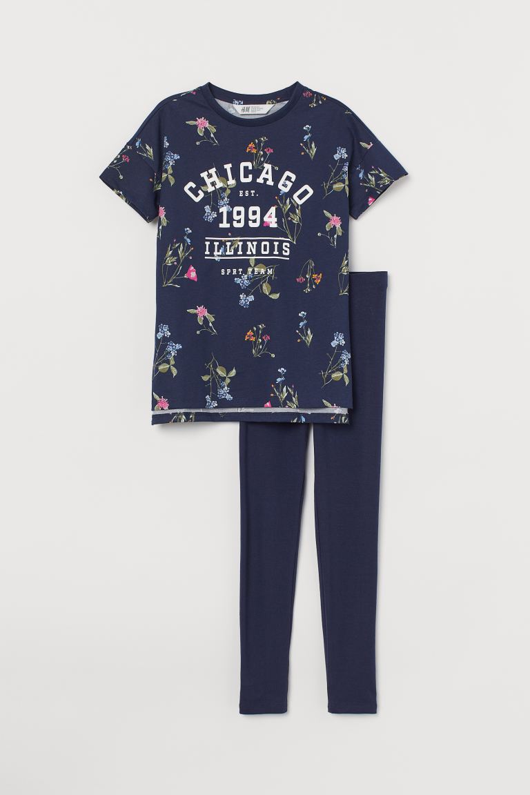 

Комплект (футболка і лосини) H&M BG212 146 см Темно-синій (P-6910806230957)