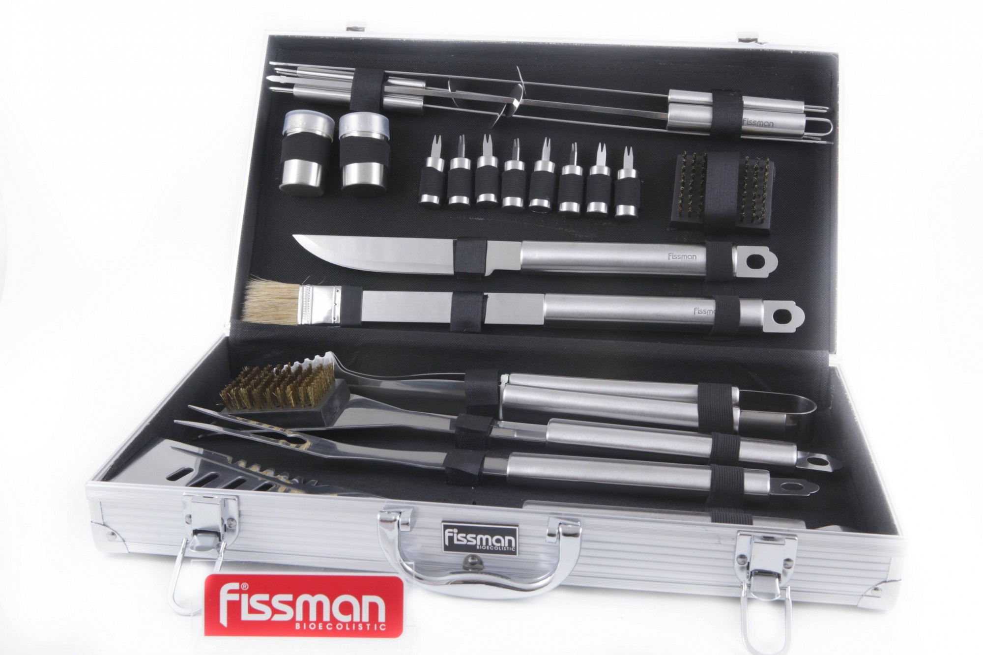 

Набор для барбекю Fissman BQ-1016.21 нержавейка 21 предметов в кейсе