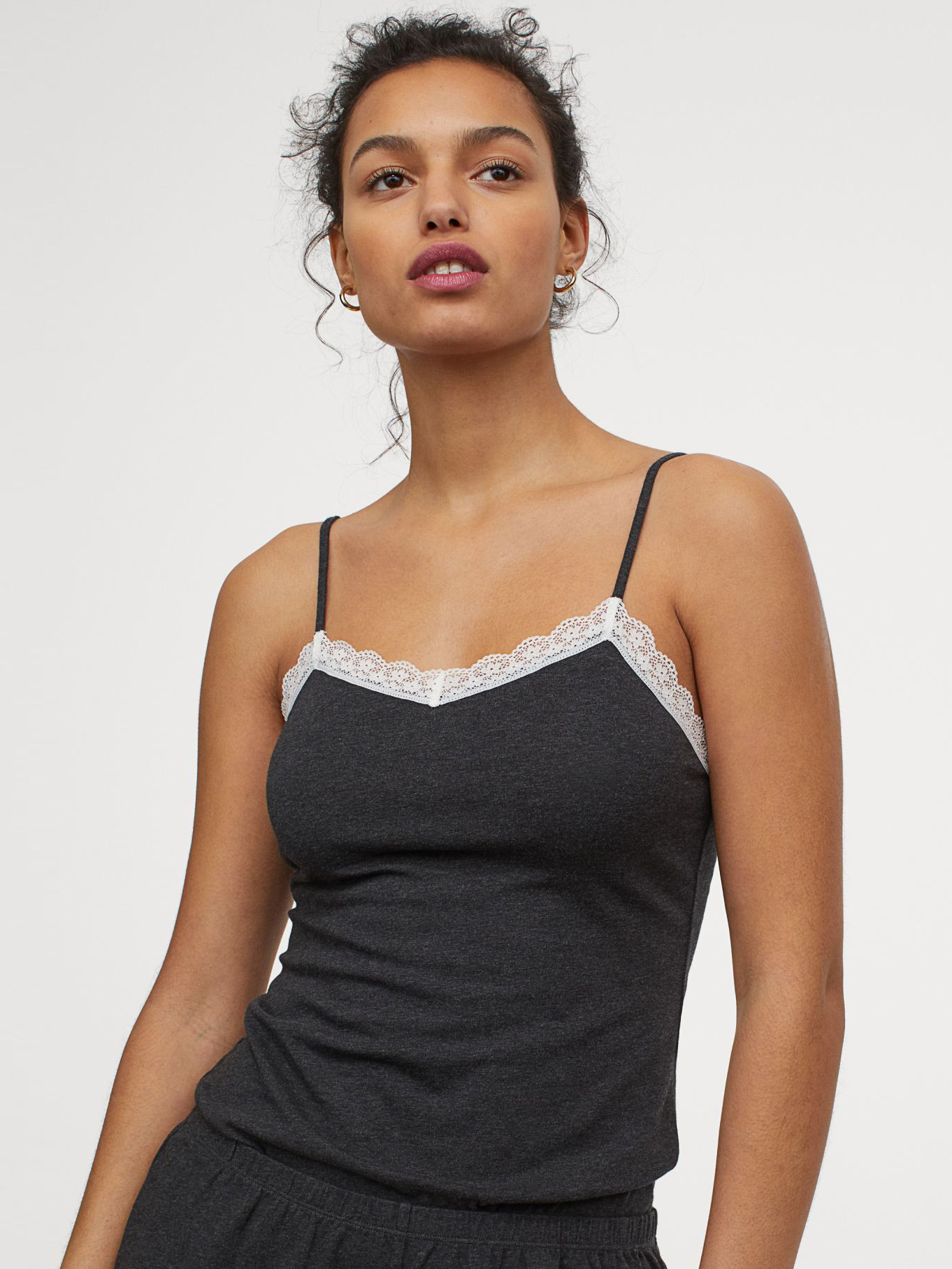 

Пижамная майка H&M 8062411sm L Темно-серый меланж
