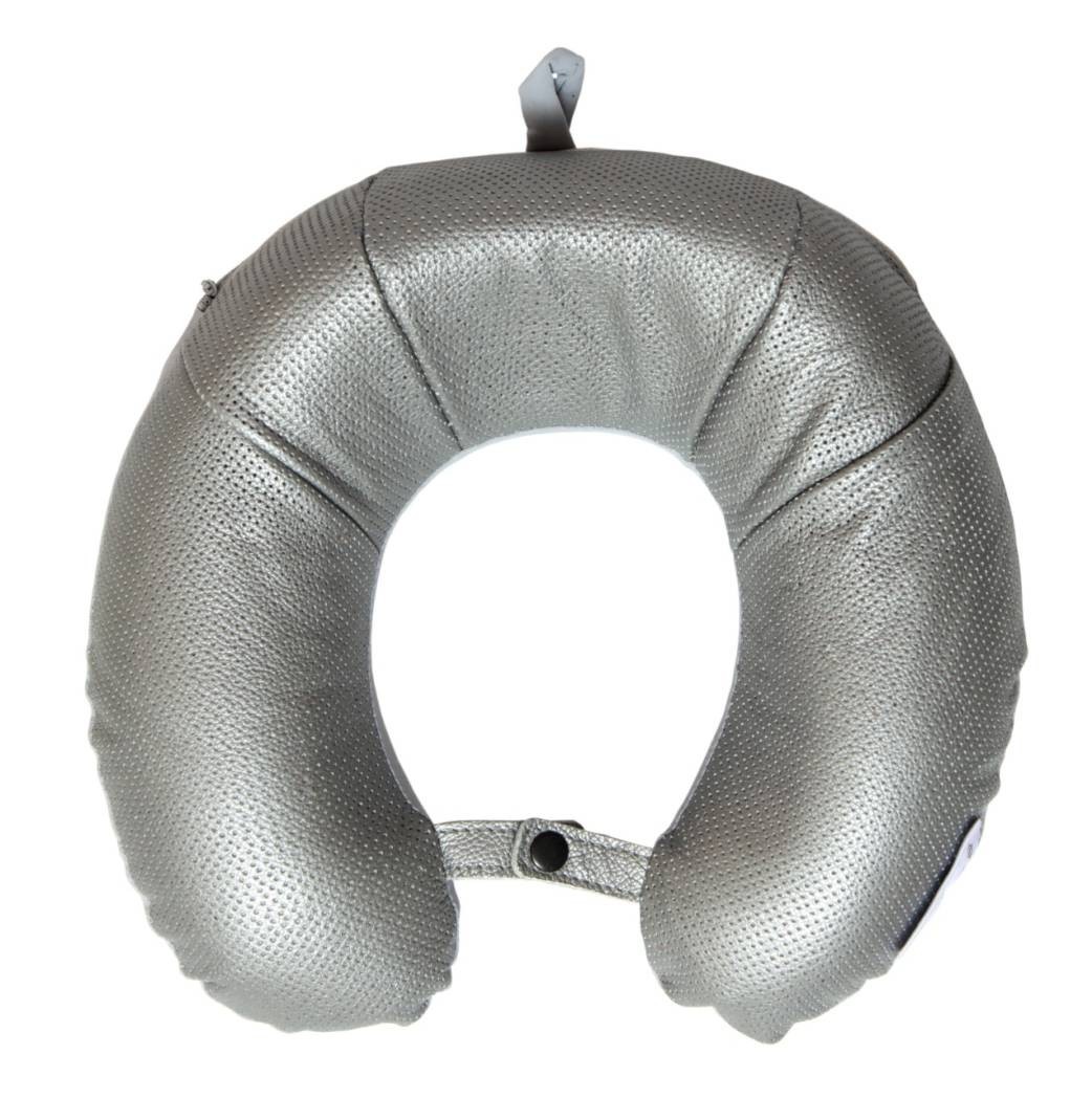 

Дорожная подушка-подголовник под шею для путешествий KERDIS Memory Foam 27х8см с перфорацией серая