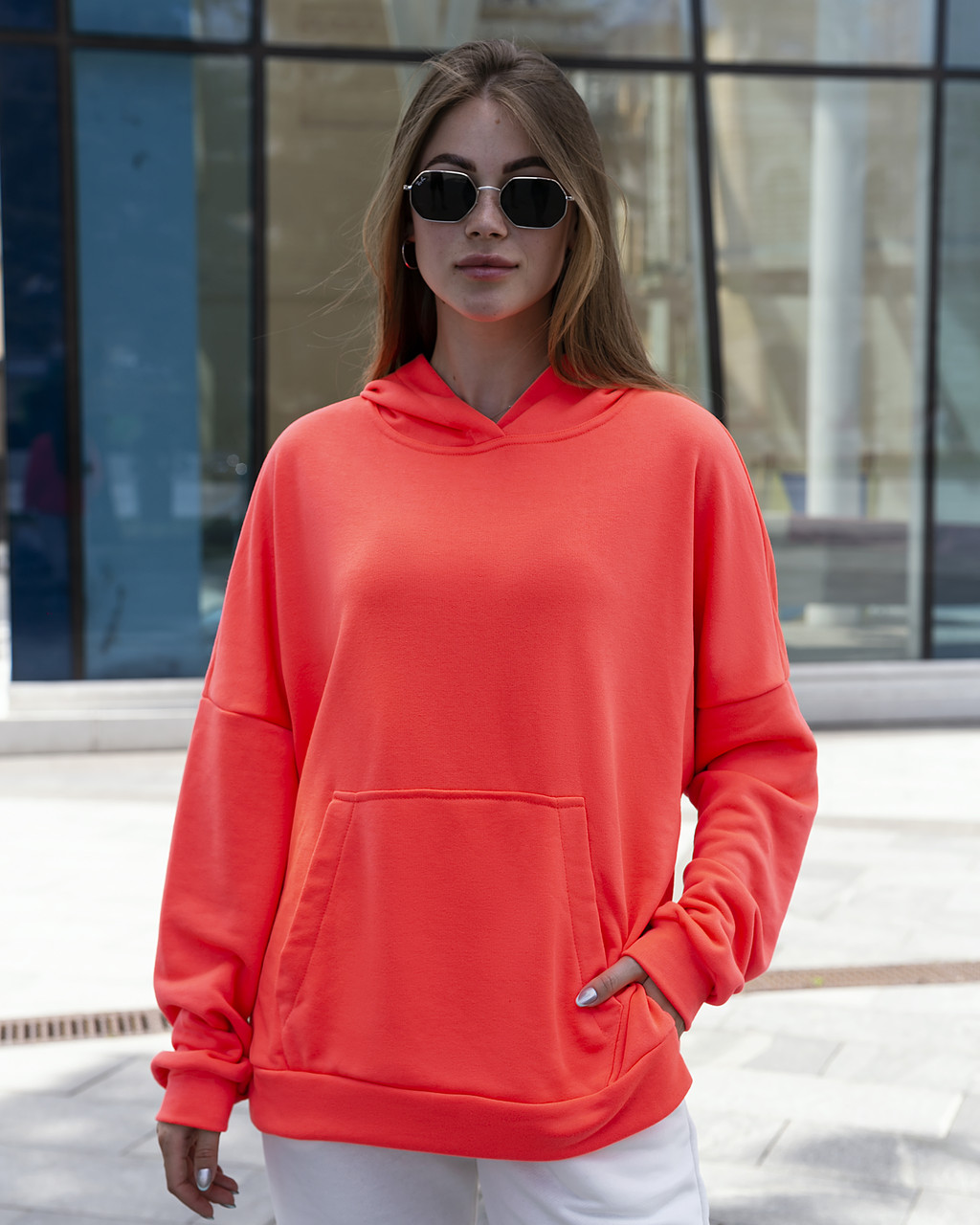 

Худи Женское Oversize Slit Intruder кофта толстовка коралловое, Худи Женское Oversize Slit Intruder кофта толстовка коралловое One size