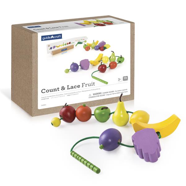 

Деревянная шнуровка Guidecraft Manipulatives Фрукты разноцветные
