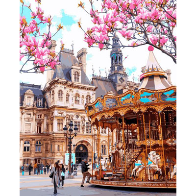 

MR-Q2256 Картина по номерам Площадь Отель-де-Виль Mariposa