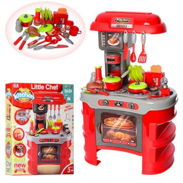 

Детский игровой набор детская кухня 008-908A с кофеваркой (высота 69 см,35 аксессуаров)