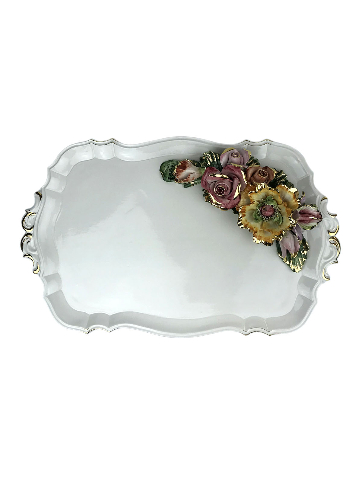 

Блюдо Ceramiche Sonda Цветы 48х31 см