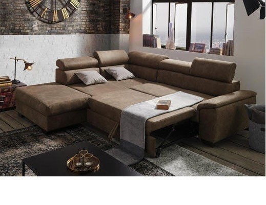 

Диван угловой PROGRESS sofas&beds Клео левый 263х225 см Светло-коричневый