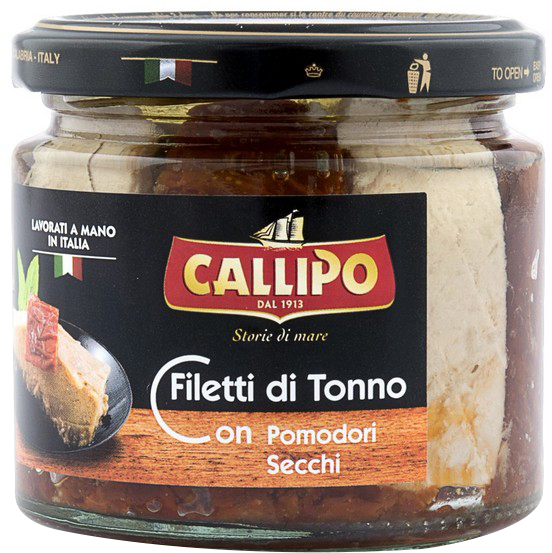 Акція на Филе тунца Callipo с помидорами высушенными на солнце 200 г (80725459) від Rozetka UA