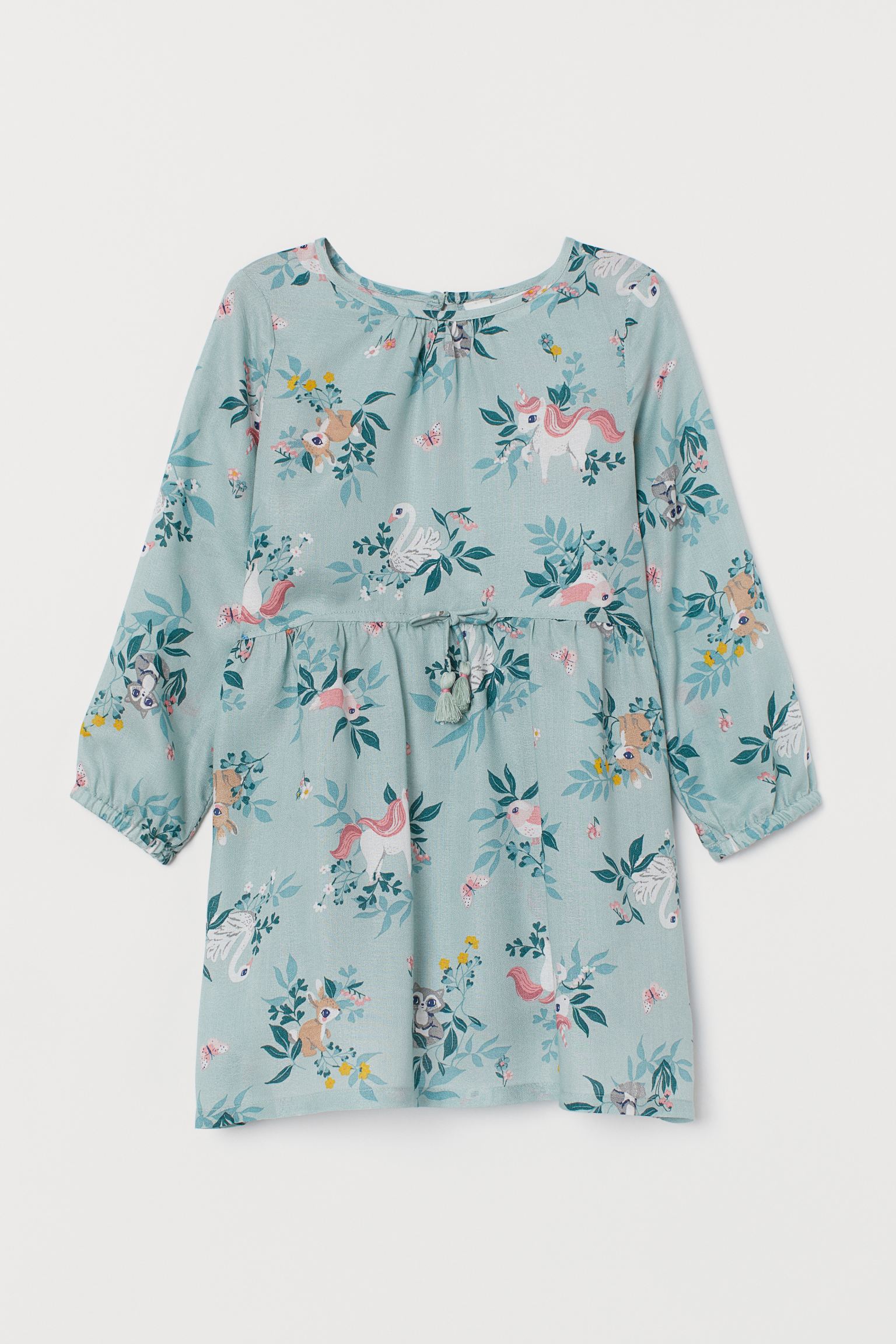 

Платье H&M 98см бирюзовый цветы 10057570050