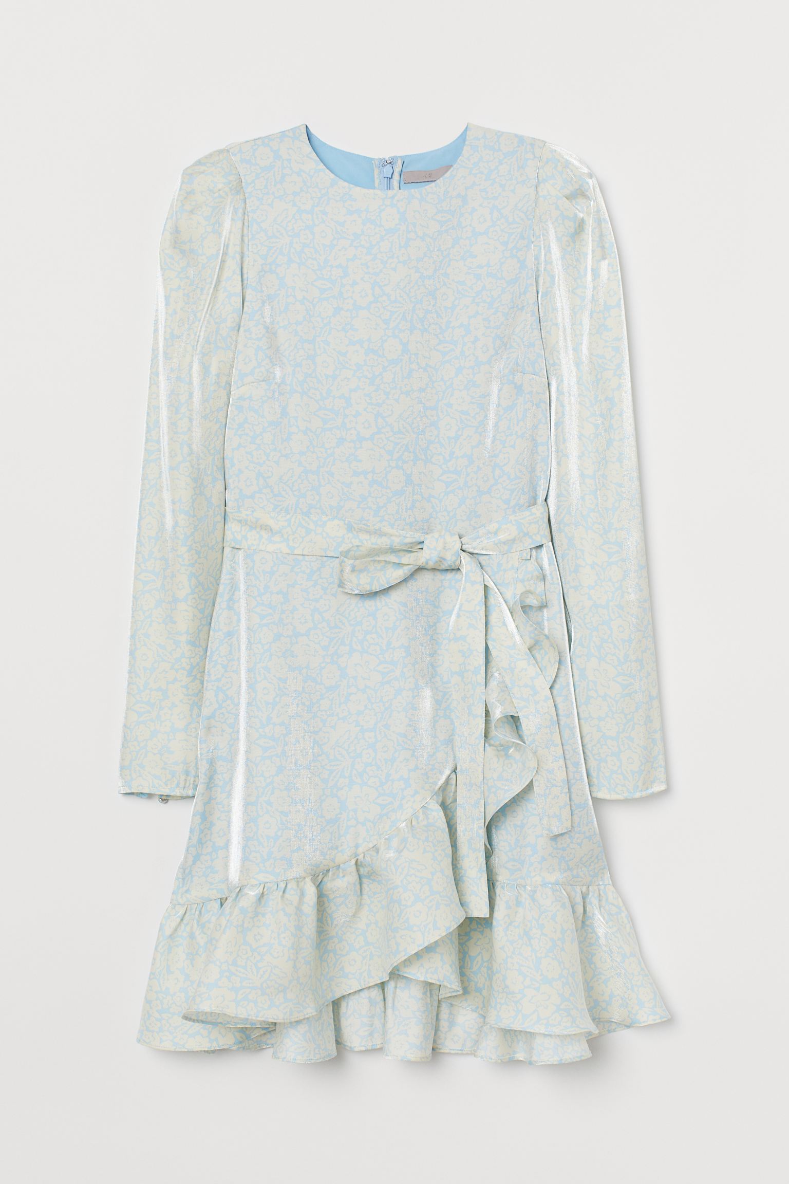 

Платье H&M 40 бело голубой цветы 27058363831