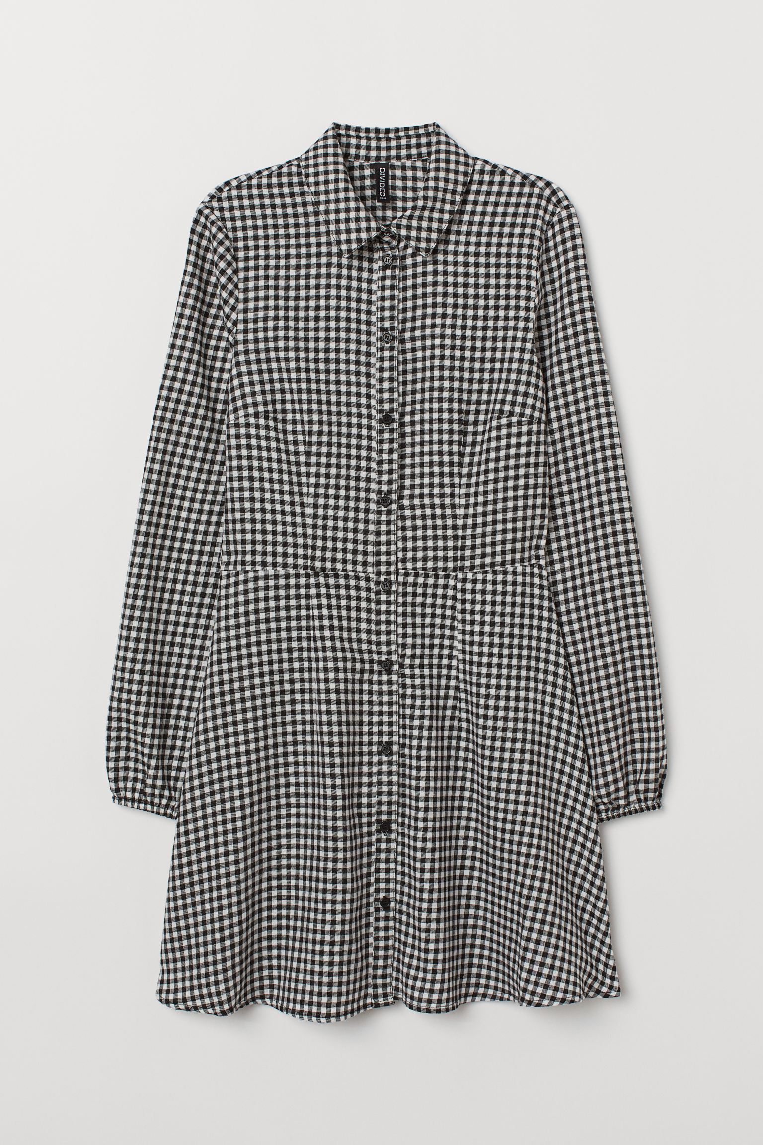 

Платье рубашка H&M 40 черно белый клетка 27057146209