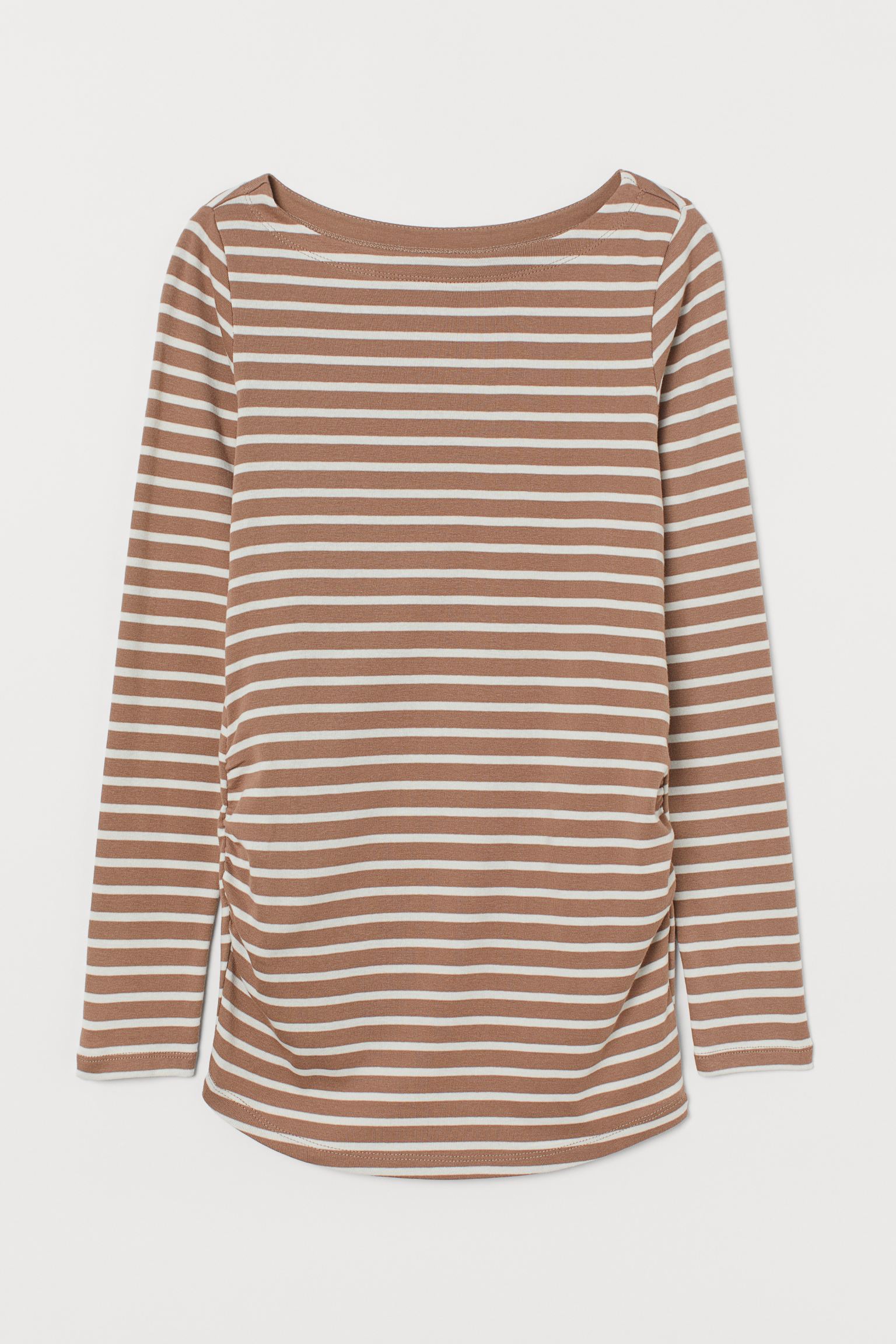 

Лонгслив для беременных H&M  светло коричневый полоска 5055553530, Лонгслив для беременных H&M XS светло коричневый полоска 5055553530