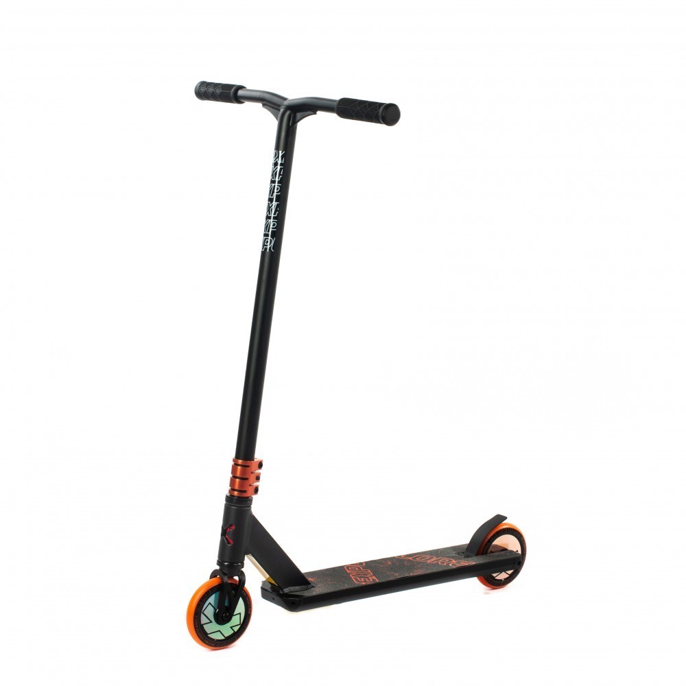 

Трюковый самокат Explore LEADER DELUXE Black Orange 120мм с пегой