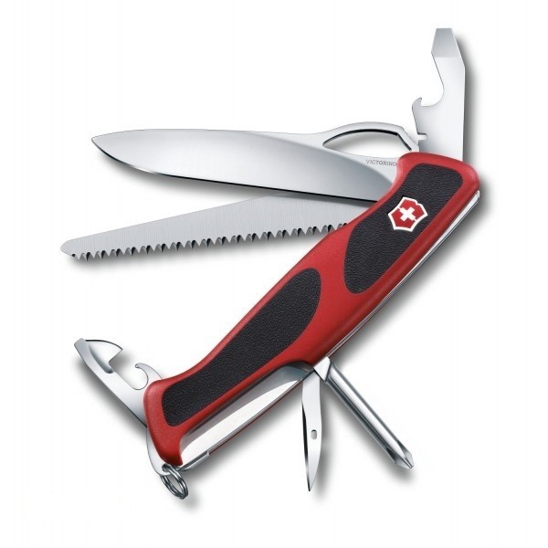 

Нож Victorinox RangerGrip Delemont, красно-черный, 130 мм