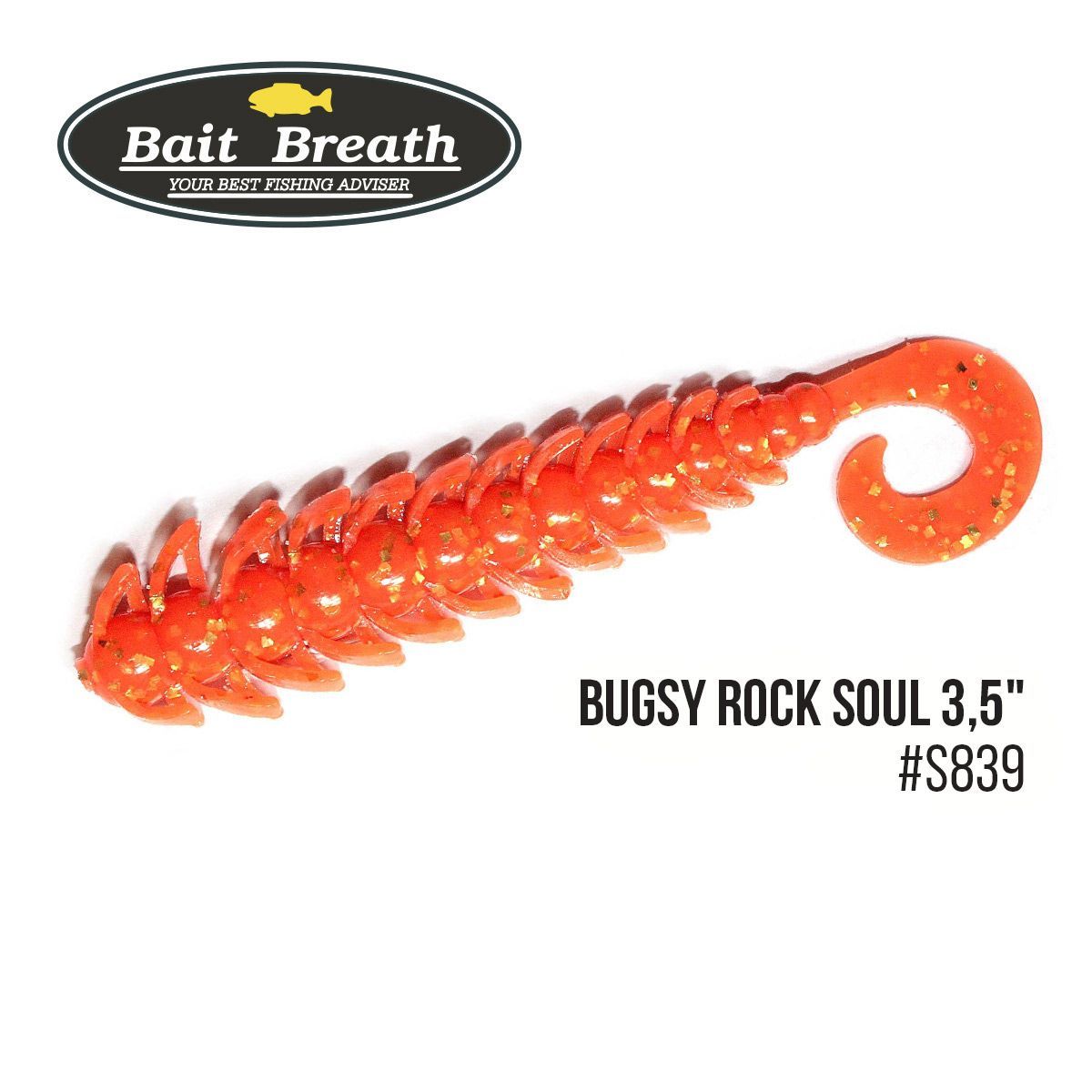 

Приманка Bait Breath BUGSY 3,5'' Rock Soul (10 шт.) (S839 orenge／gold)