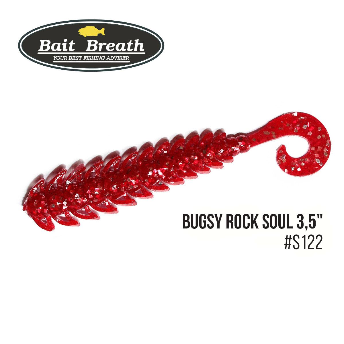 

Приманка Bait Breath BUGSY 3,5'' Rock Soul (10 шт.) (S122 　S122　red／shilver)