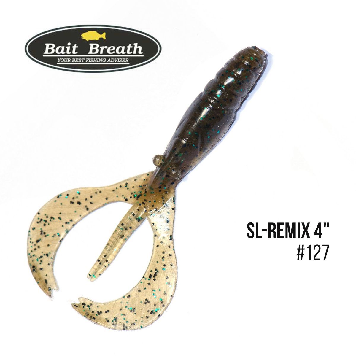 

Приманка Bait Breath SL-Remix 4'' (7шт.) (127 OLIVE / GREEN・SEED)