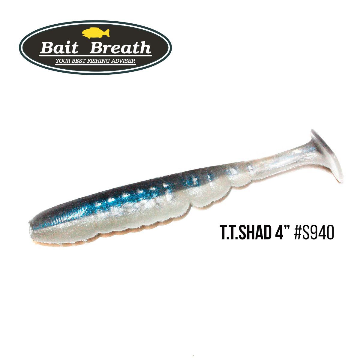 

Приманка Bait Breath T.T.Shad 4'' (6 шт) (940 BYS albino shad)