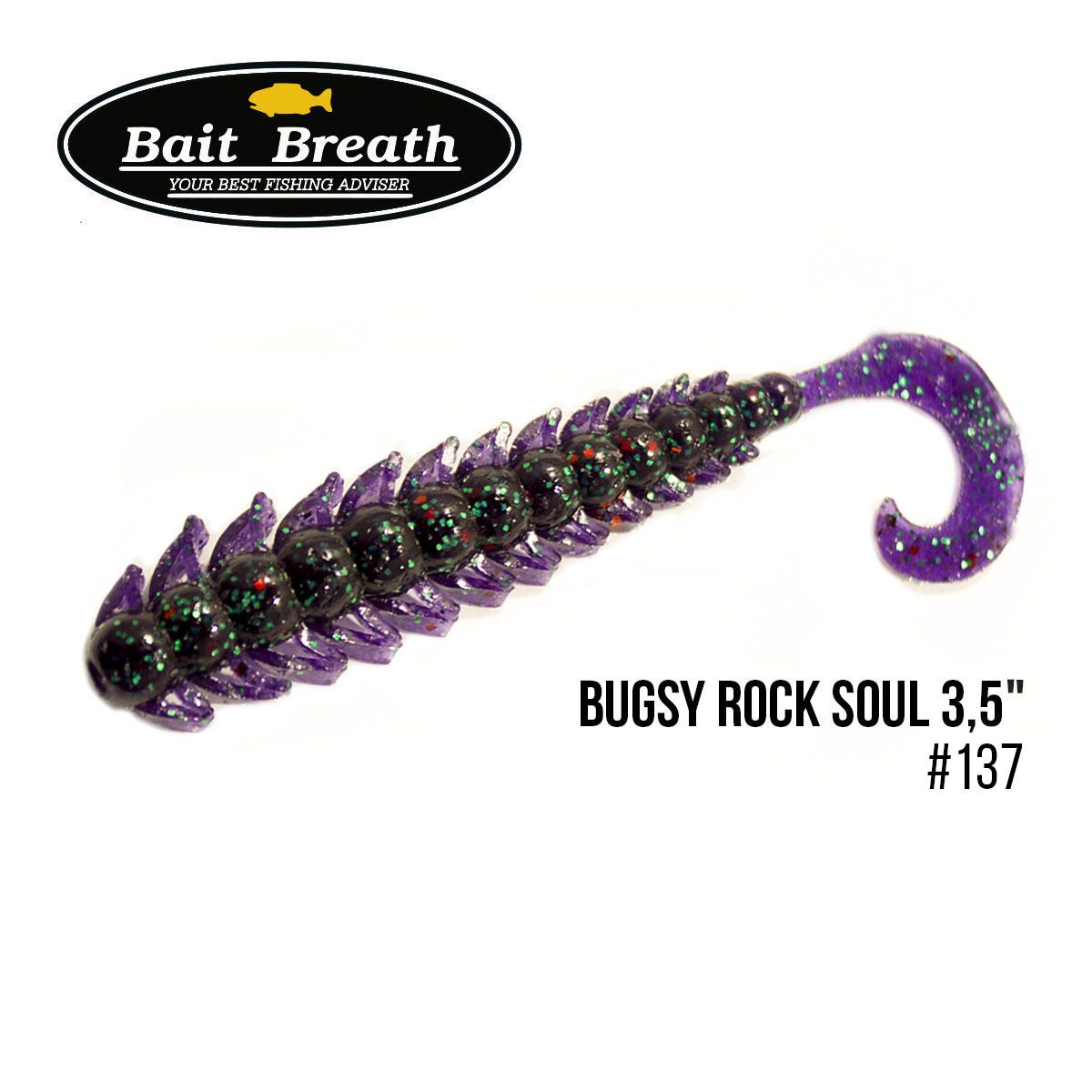 

Приманка Bait Breath BUGSY 3,5'' Rock Soul (10 шт.) (137 Junebug / Red)