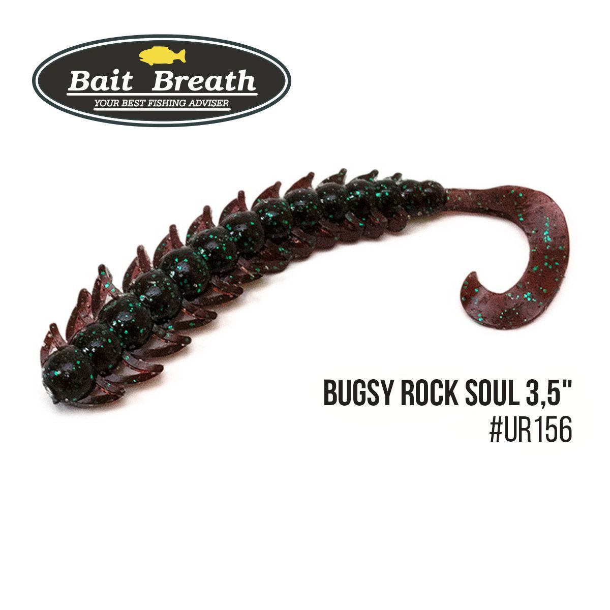 

Приманка Bait Breath BUGSY 3,5'' Rock Soul (10 шт.) (Ur156 Junebug／Green)