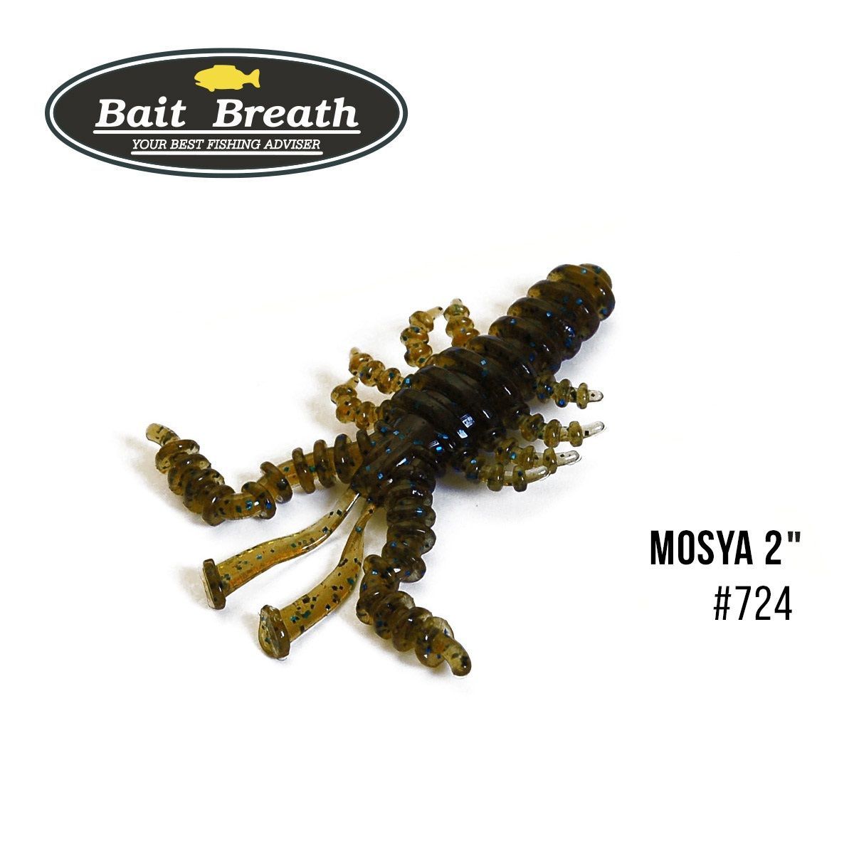 

Приманка Bait Breath U30 Mosya 2'' (10шт.) (724 Green Pumpkin/Blue)