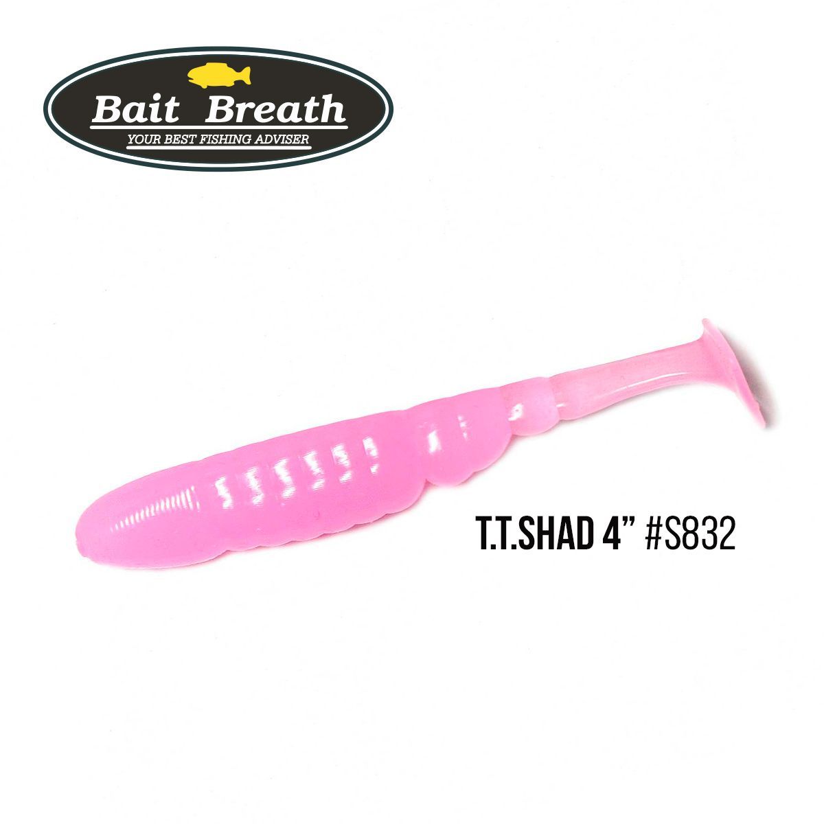 

Приманка Bait Breath T.T.Shad 4'' (6 шт) (S832 　Glow pink /KEIME LIGHT)