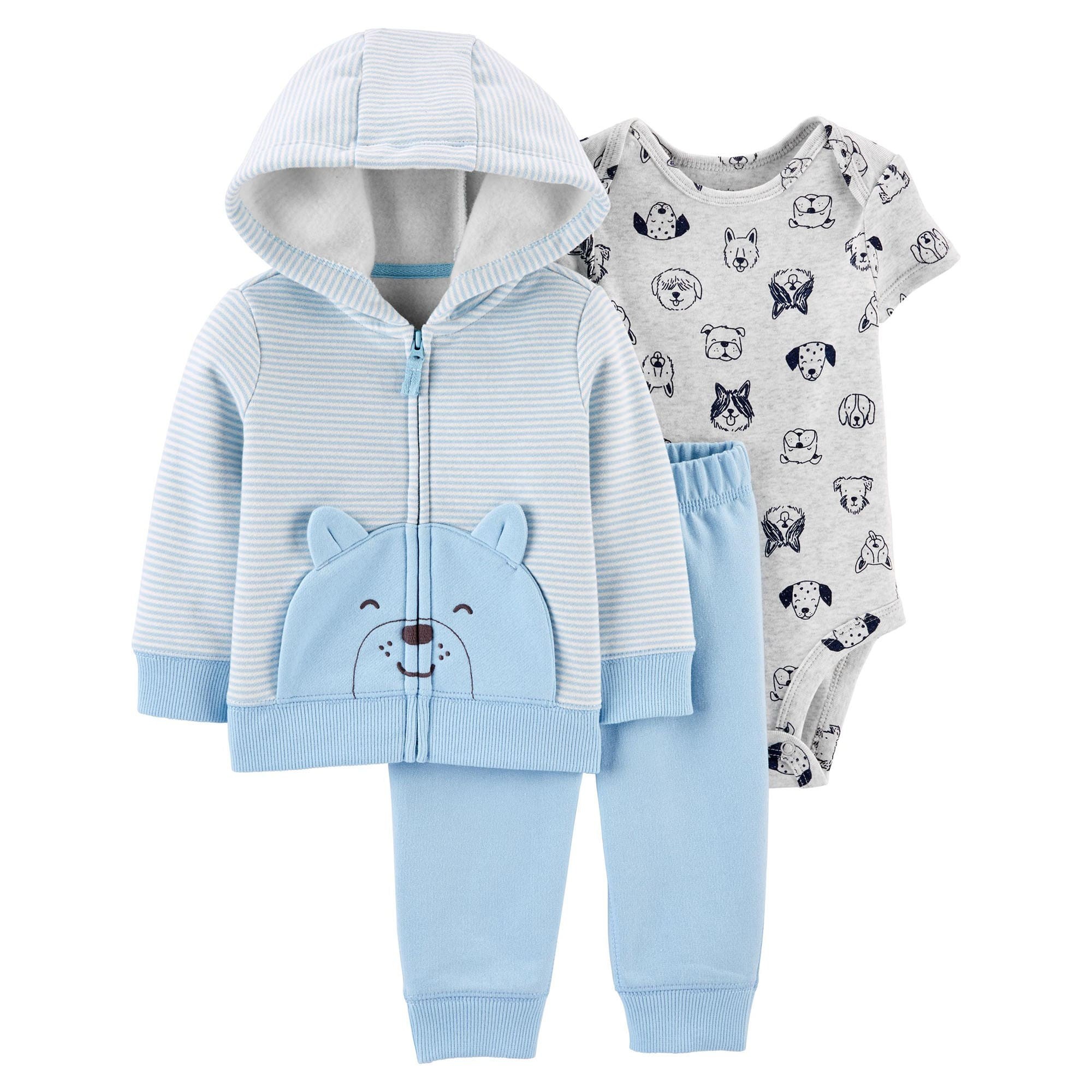 

Костюм Carters Голубой Мишка 9 м (68-72 см) 3 од.