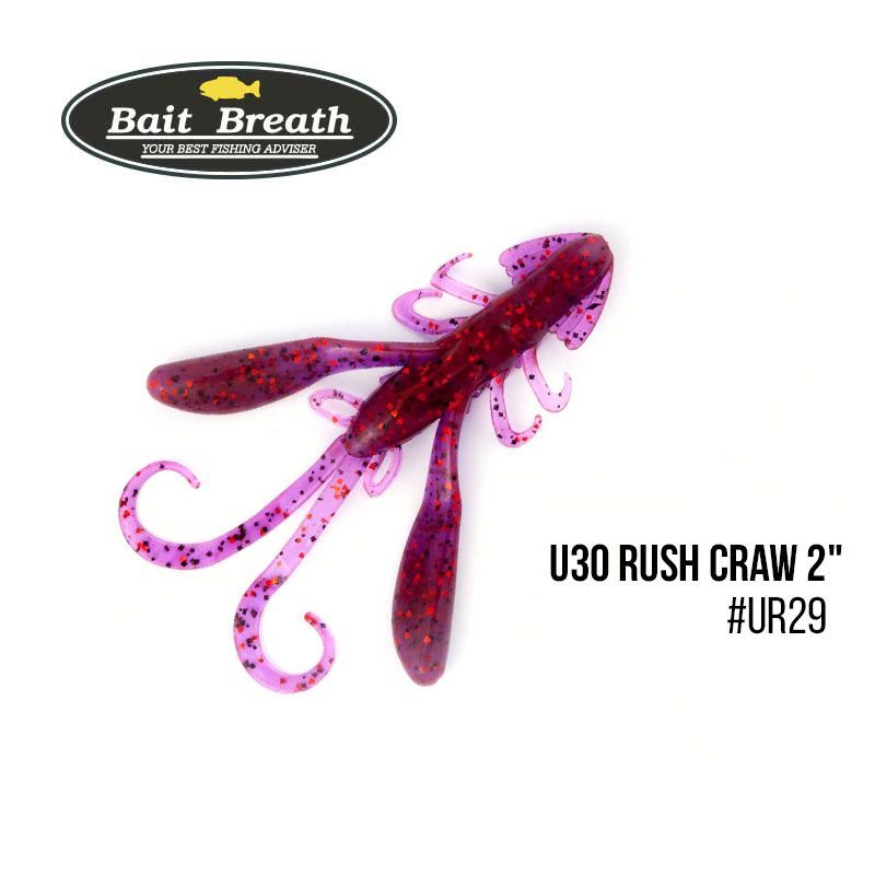 

Приманка Bait Breath U30 Rush Craw 2'' (8шт.) (Ur29 Chameleon／Red・seed)